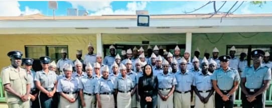Chief magistrate and police recruits