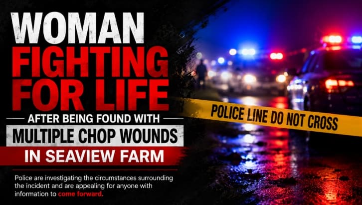 Woman critical after being chopped up