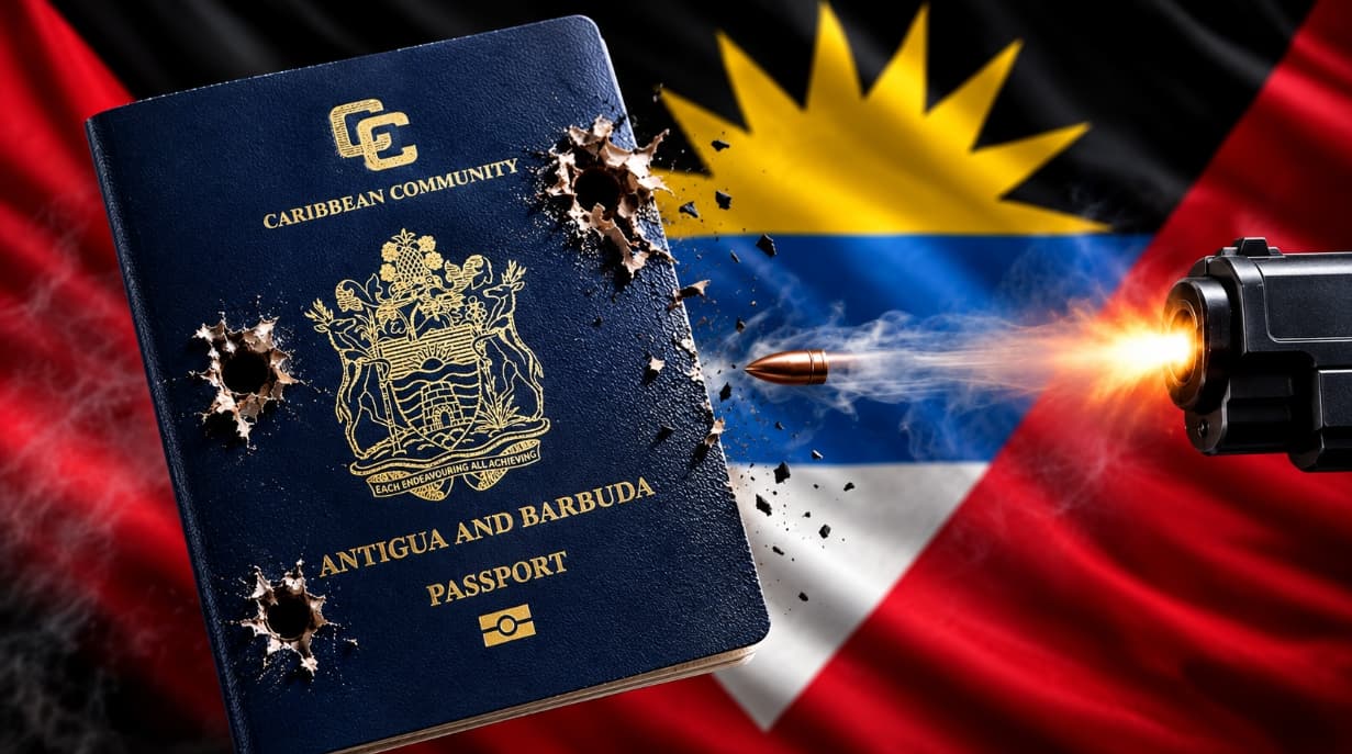 passport of antigua and barbuda shot