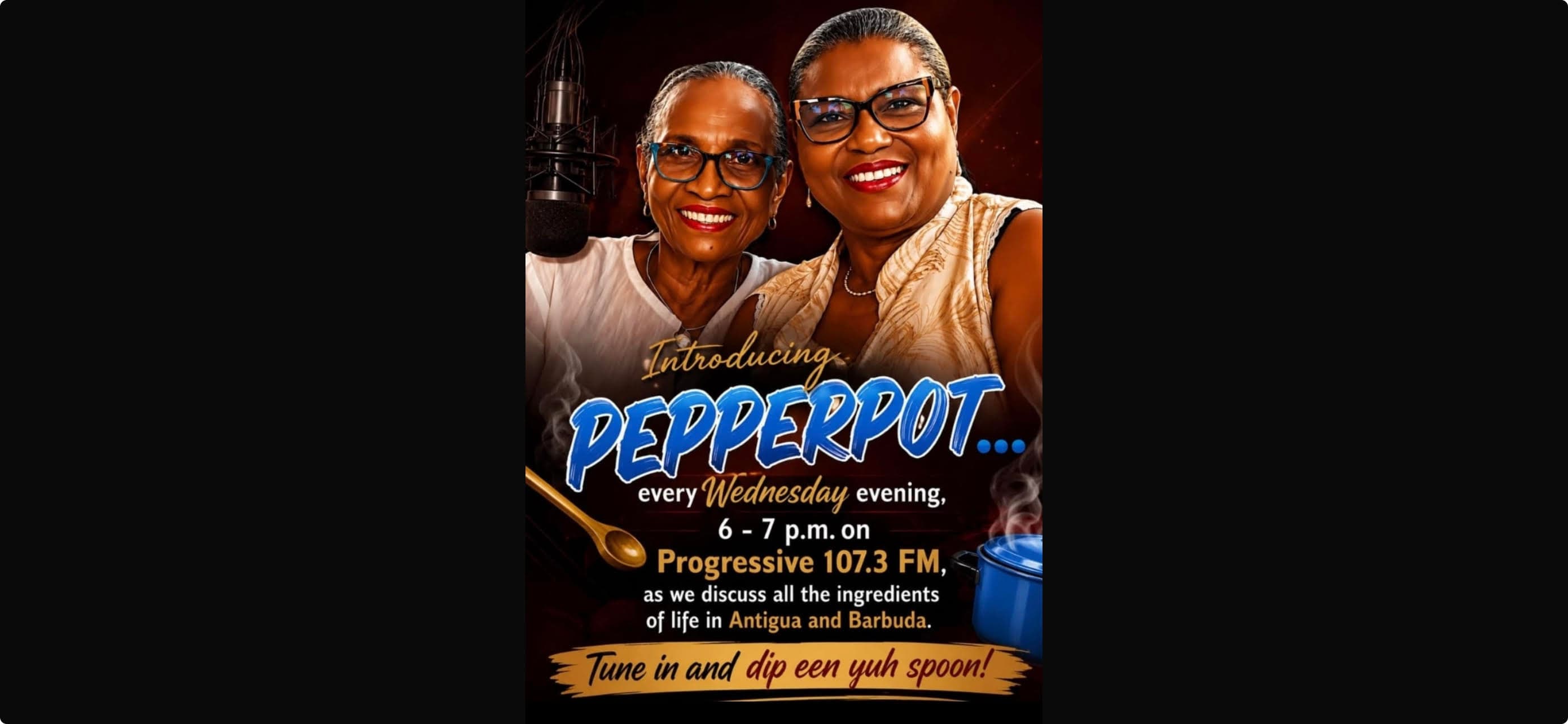 Pepperpot flyer for progressive fm